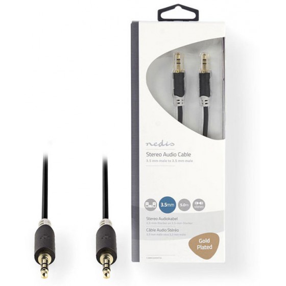 NEDIS STEREO AUDIO CABLE 3.5 MM MALE TO 3.5 MM MALE 10 M - (CABW22000AT100)