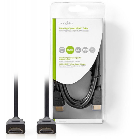 NEDIS ULTRA HIGH SPEED HDMI CABLE HDMI CONNECTOR 2M - (CVGB35000BK20)