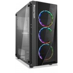 POWERTECH GAMING CASE TEMPERED GLASS 4X 120MM FANS 3X RGB - (PT-743)