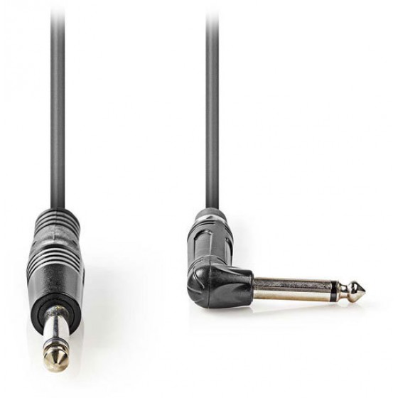 NEDIS UNBALANCED AUDIO CABLE 6.35 MM MALE - 6.35 MM MALE ANGLE 5M - (COTH23005GY50)