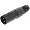NEDIS XLR CONNECTOR XLR 3-PIN MALE BLACK - (COTP15900BK)