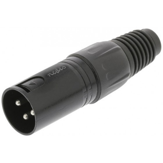 NEDIS XLR CONNECTOR XLR 3-PIN MALE BLACK - (COTP15900BK)