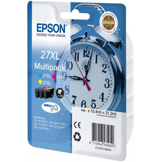 EPSON ������ INKJET SERIES 27 XL MULTIPACK 3-COLOR - (C13T27154012)