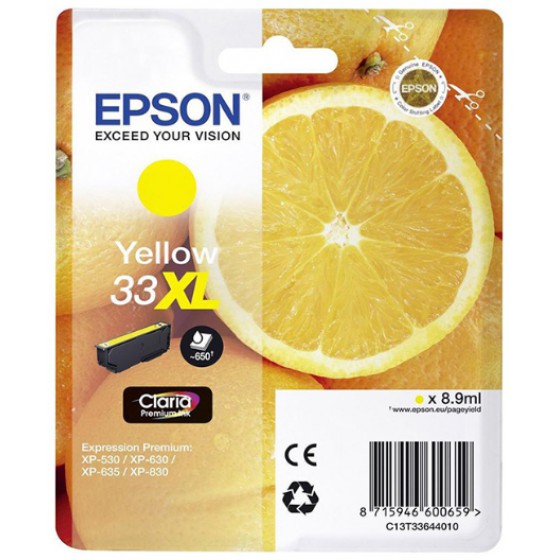 EPSON ������ INKJET SERIES 33 YELLOW XL - (C13T33644012)