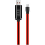 HOCO ������� �������� U29 LED DISPLAY USB �� MICRO-USB 2A FAST CHARGING ������� 1�