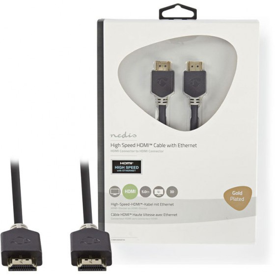 NEDIS HDMI 1.4 CABLE HDMI MALE TO HDMI MALE 5M - (CVBW34000AT50)