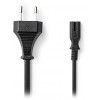 NEDIS PCGB11040BK20 EURO POWER CABLE STRAIGHT EURO MALE TO IEC-320-C7 2.00M