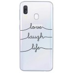INOS ���� TPU ��� SAMSUNG A405F GALAXY A40 ART THEME LOVE-LAUGH-LIFE - (5205598124076)