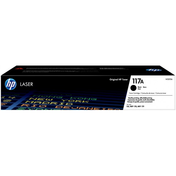 HP 117A BLACK ORIGINAL LASER TONER CARTRIDGE 1K - (W2070A)