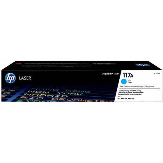 HP 117A CYAN ORIGINAL LASER TONER CARTRIDGE - (W2071A)