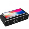 GEMBIRD DIGITAL ALARM CLOCK WITH WIRELESS CHARGING FUNCTION BLACK - (DAC-WPC-01)