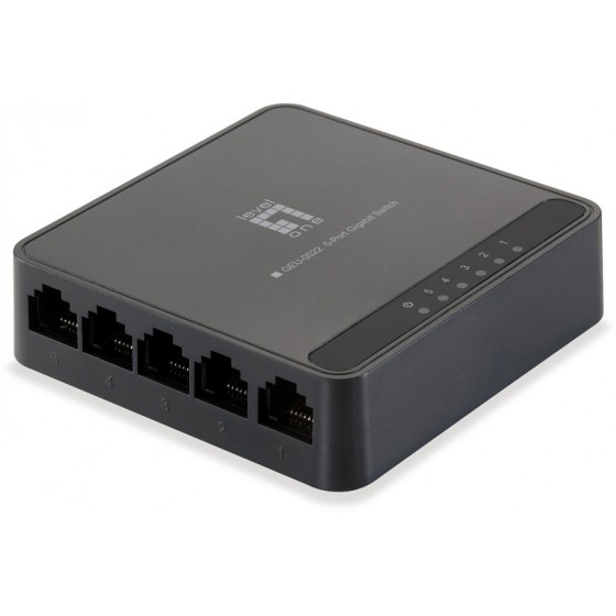 LEVEL ONE GBE SWITCH 5-PORT 10/100/1000MBPS VER. 1.0 - (GEU-0522)