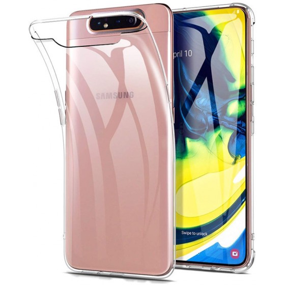 POWERTECH ���� CLEAR 0.5MM TPU ��� SAMSUNG GALAXY A80 ������� - (MOB-1368)
