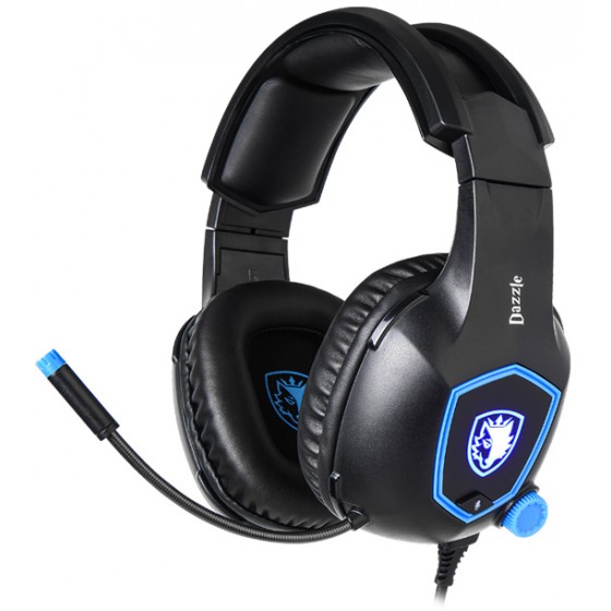 SADES GAMING HEADSET DAZZLE 7.1CH USB 50MM ��������� - (SA-905-BL)