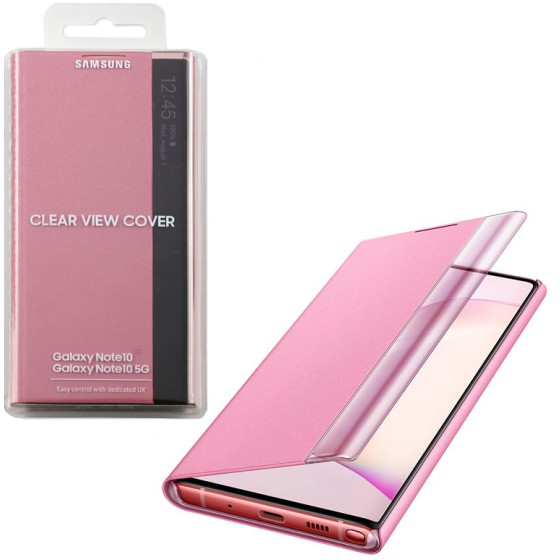 SAMSUNG ���� ��� NOTE 10 N970 CLEAR VIEW STANDING PINK - (EF-ZN970CPEGWW)