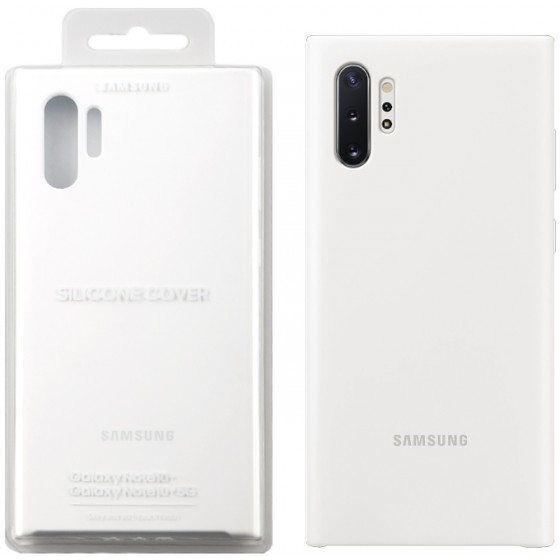 SAMSUNG ���� ��� NOTE 10 PLUS N975 SILICONE COVER WHITE - (EF-PN975TWEGWW)