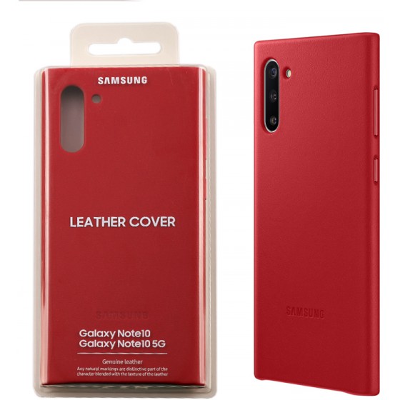 SAMSUNG ���� NOTE 10 N970 LEATHER COVER RED - (EF-VN970LREGWW)