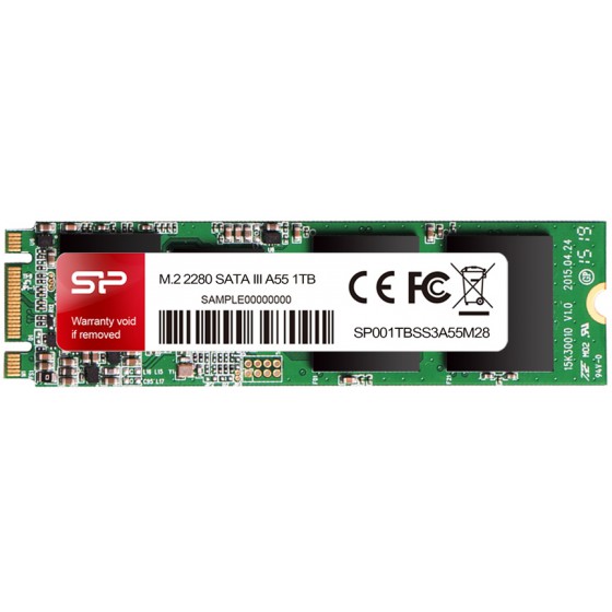 SILICON POWER SSD A55 1TB M.2 2280, SATA III 560-530MB/S - (SP001TBSS3A55M28)