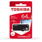 TOSHIBA USB 3.0 FLASH U365 64GB BLACK - (THN-U365K0640E4)