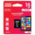 GOODRAM MICRO SD CLASS 10 16GB UHS I + ADAPTER M1AA - (M1AA-0160R12)