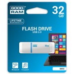 GOODRAM USB 2.0 FLASH DRIVE 32GB UMO2 WHITE - (UMO2-0320E0R11)
