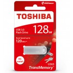 TOSHIBA USB 3.0 FLASH DRIVE 128GB SILVER U363 METAL - (THN-U363S1280E4)