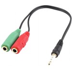 WHITE SHARK HEADSET CABLE 3.5MM X 2F.3PIN - 3.5MM M.4PIN 0.2M - (WS-354P-2X35)