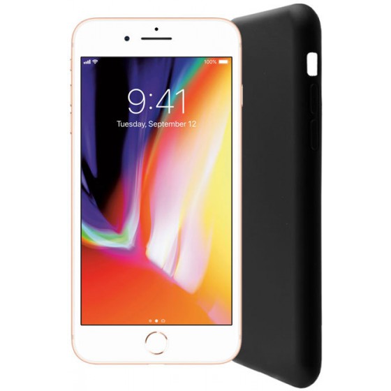 LIME SUCCESSORIES ���� ��� IPHONE 8/7 VELVET TPU 4 SIDE BLACK - (5205308242403)