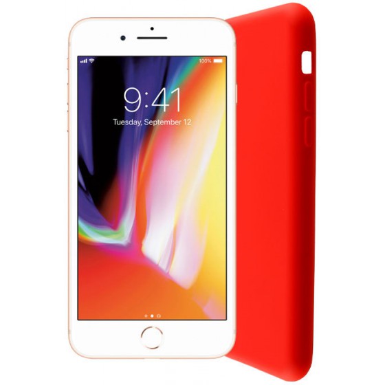LIME SUCCESSORIES ���� ��� IPHONE 8/7 VELVET TPU 4 SIDE RED - (5205308242427)