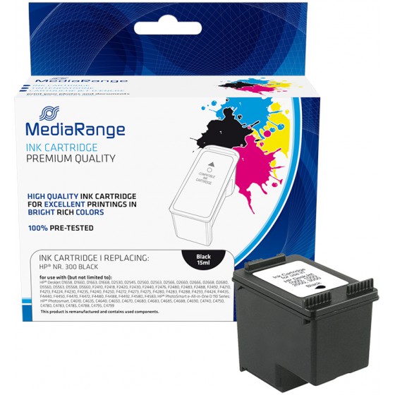 INKJET MEDIARANGE ������� ��� ��������� HP BLACK NO.300XL CC641EE - (MRHP300BK)