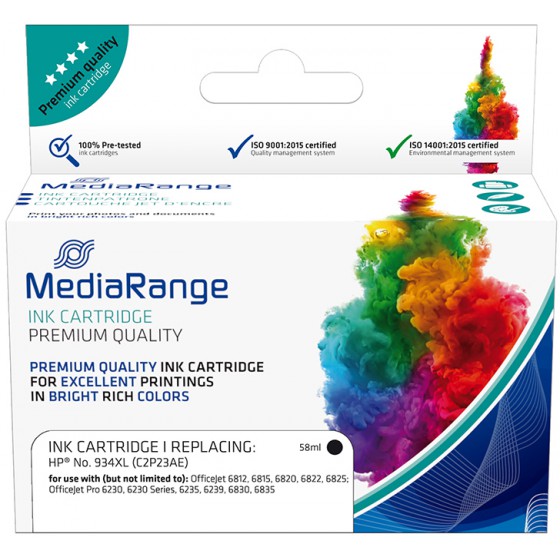 INKJET MEDIARANGE ������� ��� ��������� HP BLACK NO.934XL C2P23AE - (MRHP934BKXL)