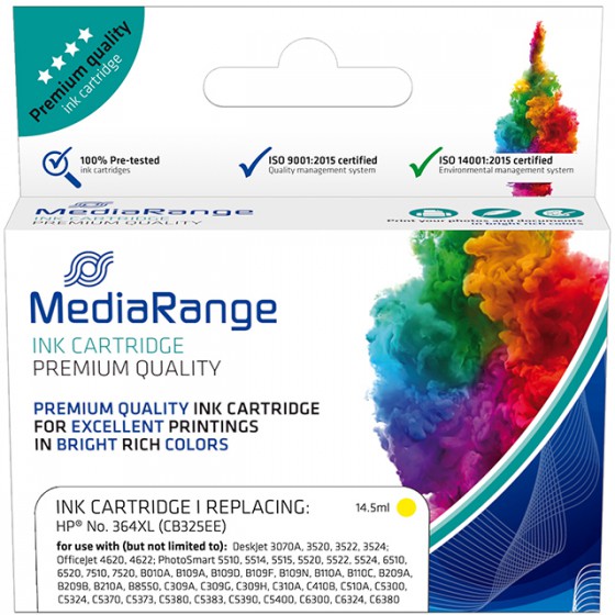 INKJET MEDIARANGE ������� ��� ��������� HP YELLOW NO.364XL CB325EE - (MRHP364YXL)