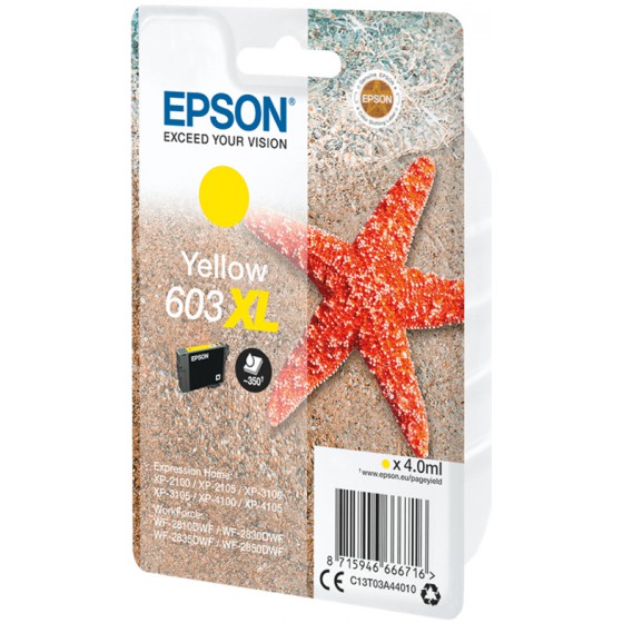EPSON ������ INKJET 603XL YELLOW - (C13T03A44010)