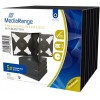 MEDIARANGE CD JEWELCASE FOR 6 DISCS 22MM BLACK PACK 5 - (BOX34-6)