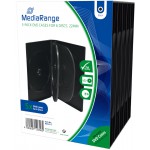MEDIARANGE DVD CASE FOR 6 DISCS 22MM BLACK PACK 5 - (BOX35-6)