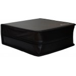 MEDIARANGE MEDIA STORAGE WALLET FOR 200 DISCS SYNTHETIC LEATHER BLACK - (BOX93)