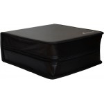 MEDIARANGE MEDIA STORAGE WALLET FOR 300 DISCS SYNTHETIC LEATHER BLACK - (BOX94)