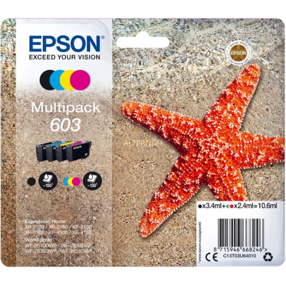 EPSON ������ INKJET 603 MULTIPACK - (C13T03U64010)