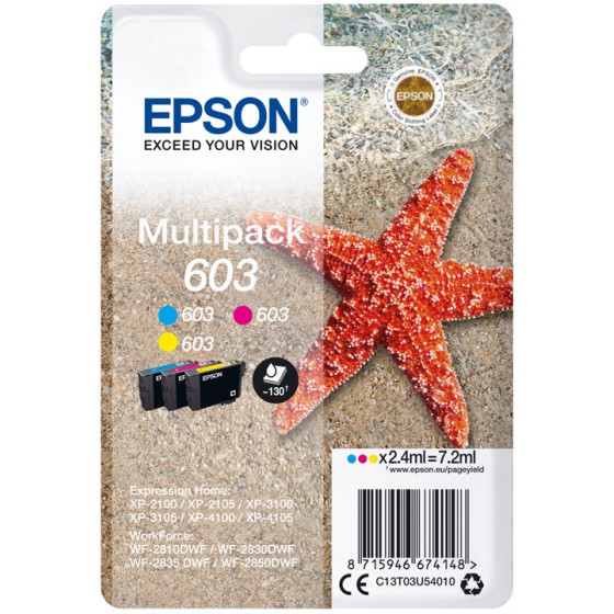 EPSON ������ INKJET 603 MULTIPACK 3-COLOR - (C13T03U54010)