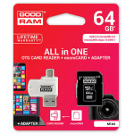 GOODRAM 64GB MICRO CARD CL10 UHS I & CARD READER M1A4 - (M1A4-0640R12)