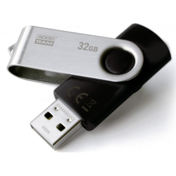 GOODRAM USB 2.0 FLASH DRIVE 32GB BLACK UTS2 - (UTS2-0320K0R11)