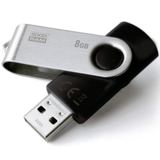 GOODRAM USB 2.0 FLASH DRIVE UTS2 8GB BLACK - (UTS2-0080K0R11)