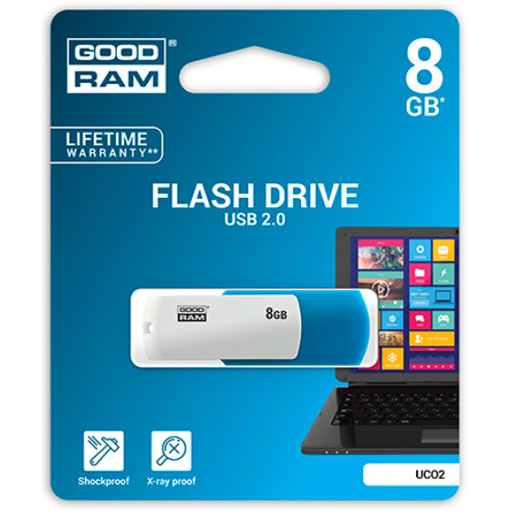 GOODRAM USB FLASH DRIVE 8GB UCO2 MIX - (UCO2-0080MXR11)