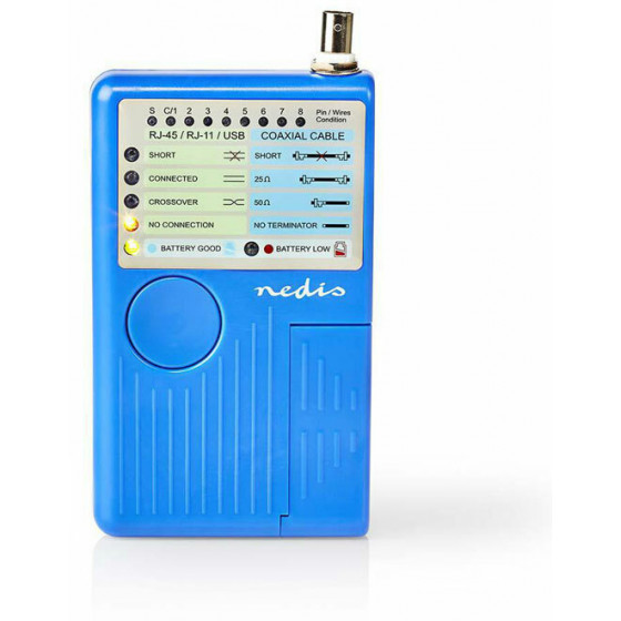 NEDIS LAN CABLE TESTER - (NWCTM100BU)