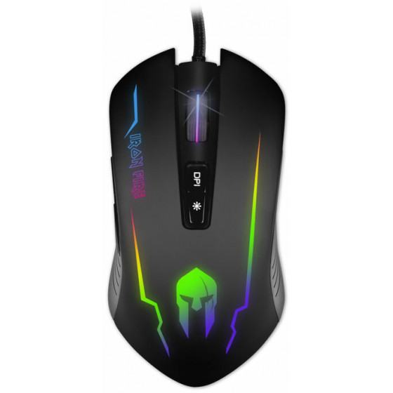 NOD IRON FIRE WIRED GAMING MOUSE RGB LED - (141-0121)