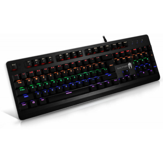 NOD IRON STRIKE GAMING BLACK KEYBOARD WITH 7 RGB BACKLIGHT - (141-0122)