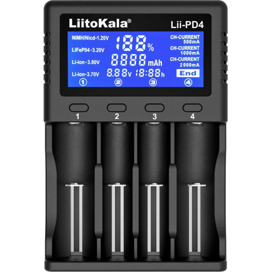 LIITOKALA ��������� LII-PD4 ��� ��������� NIMH/CD LI-ION IMR 4 SLOTS