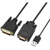POWERTECH ������� DVI 24+1 �� VGA ACTIVE GOLD 1080P/60HZ RTD2166 2M - (CAB-DVI009)