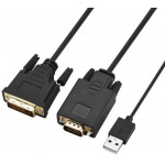 POWERTECH ������� DVI 24+1 �� VGA ACTIVE GOLD 1080P/60HZ RTD2166 2M - (CAB-DVI009)