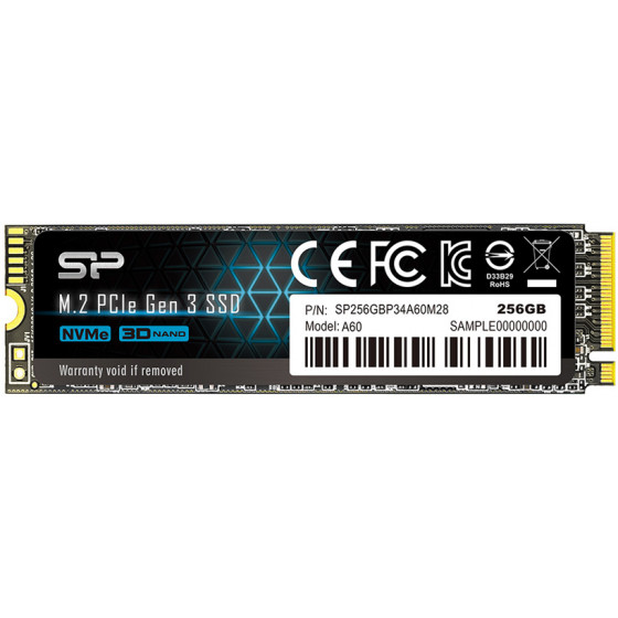 SILICON POWER SSD PCIE GEN3X4 P34A60 M.2 2280 256GB - (SP256GBP34A60M28)